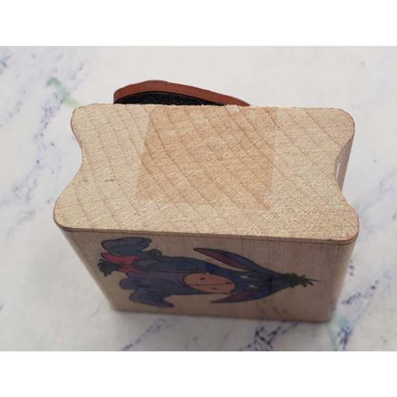 Sitting Eeyore Disney All Night Media Wood Mounted Rubber Stamp #199-D09 - Picture 5 of 7